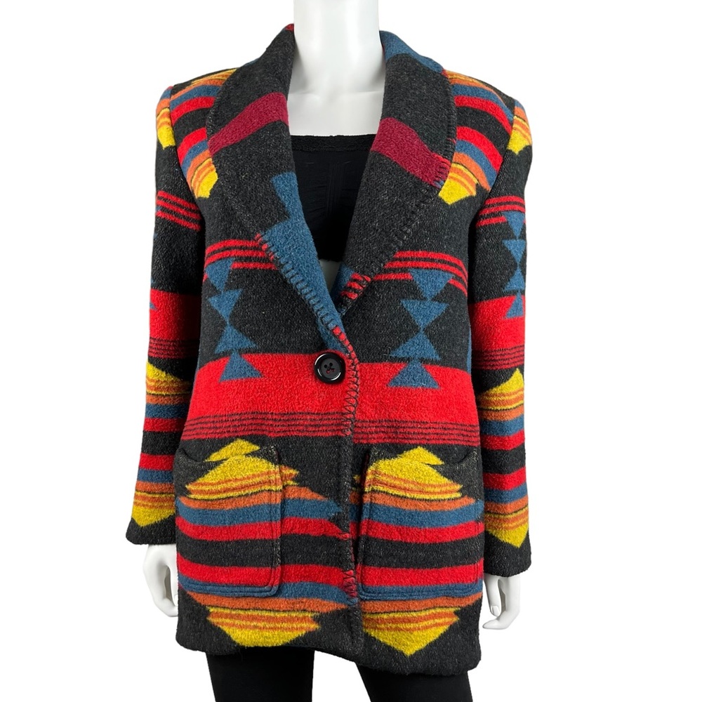 Rhonda Stark Aztec Blanket Style Jacket/Blazer Size Small